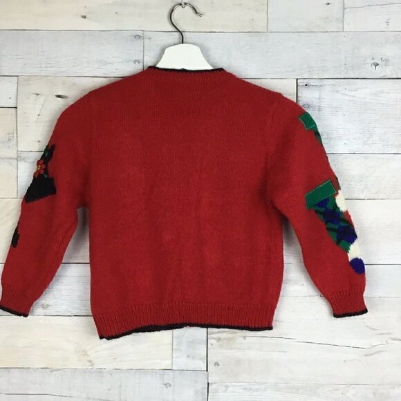 Vintage Susan Bristol Red Wool Christmas Sweater Small - Picture 4 of 6